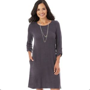 NWT Apt 9 Charcoal Gray Swing Dress with Pockets